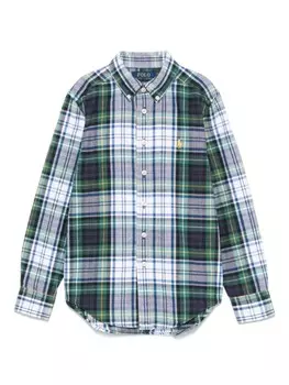 Рубашка в клетку Ralph Lauren Kids, зеленый