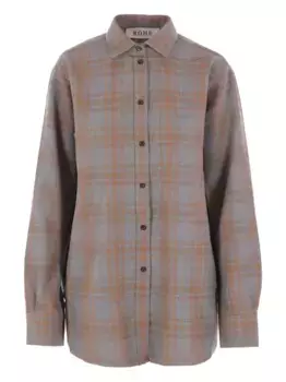 Рубашка в клетку Rhe, серый