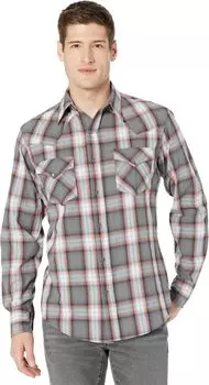 Рубашка в клетку с эффектом омбре Roper, серый