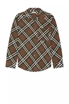 Рубашка в клетку с длинным рукавом Burberry, цвет Loch