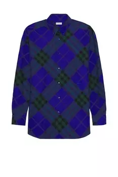 Рубашка в клетку с длинными рукавами Burberry, цвет Knight Check