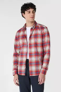 Рубашка в клетку с длинными рукавами Colin'S, красный
