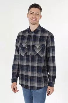 Рубашка в клетку с длинными рукавами Colin'S, серый