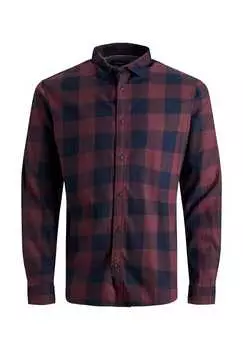 Рубашка в клетку с длинными рукавами Jack & Jones, красный