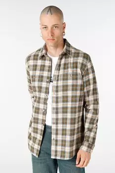 Рубашка в клетку с карманами на пуговицах Colin'S, белый