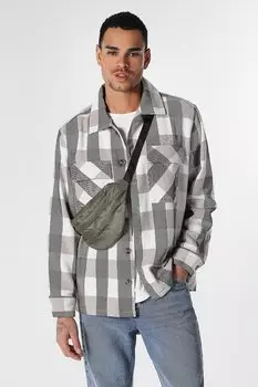 Рубашка в клетку с карманами с клапанами Colin'S, белый