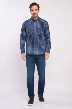 Рубашка в клетку с карманами с клапанами Lee Cooper, синий