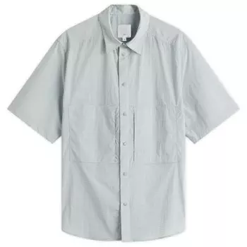 Рубашка в клетку с коротким рукавом и двумя карманами Cayl, серый