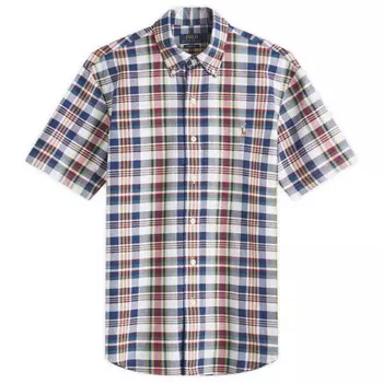 Рубашка в клетку с коротким рукавом Polo Ralph Lauren, белый