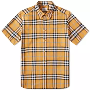 Рубашка в клетку с короткими рукавами Burberry Caxbridge