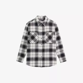 Рубашка в клетку с вышитым логотипом The Kooples, черный