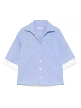 Рубашка в клетку SANDRO, синий