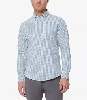 Рубашка в клетку стрейч с длинными рукавами и подветренной стороны Mizzen+Main без защипов, зеленый