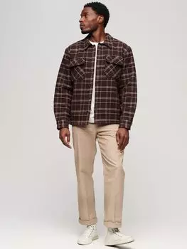 Рубашка в клетку Surplus Superdry, бордовый