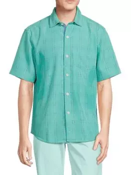 Рубашка в клетку Tommy Bahama, зеленый