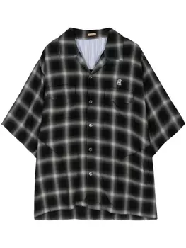 Рубашка в клетку Undercover, черный