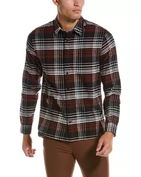 Рубашка в клетку Vince Cedarwood, черный