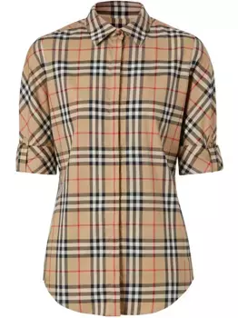 Рубашка в клетку Vintage Check BURBERRY, коричневый
