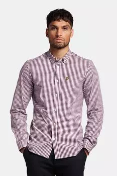Рубашка в клетку в мелкую клетку Lyle & Scott, красный