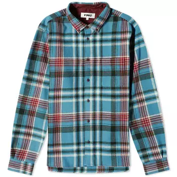 Рубашка в клетку YMC Dean, мультиколор