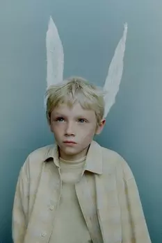 Рубашка в клетку ZARA, оранжевый