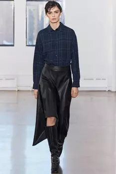 Рубашка в клетку ZARA, синий
