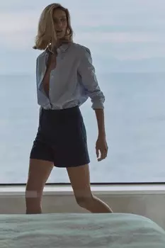 Рубашка в клетку ZARA, синий
