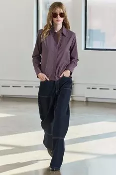 Рубашка в клетку ZARA, светло-бордовый