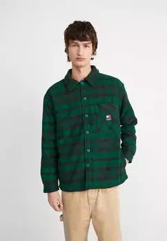 Рубашка в клетку зеленого цвета LINED Tommy Jeans
