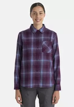 Рубашка W MER 200 DAWNDER LS FLANNEL PPLID Icebreaker, паслен кианит