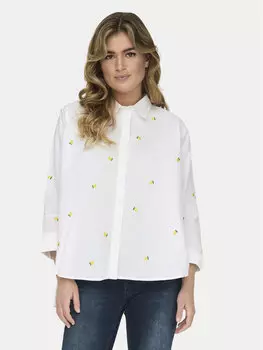 Рубашка в обтяжку 15283743 Only, белый