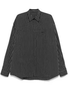 Рубашка в полоску BALENCIAGA, черный