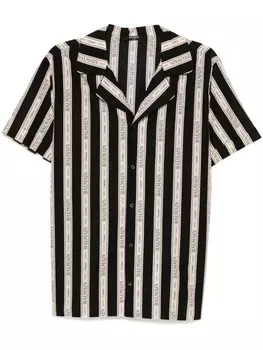 Рубашка в полоску Balmain, черный