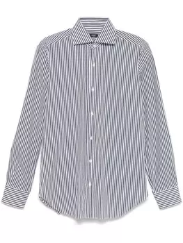 Рубашка в полоску Barba, черный