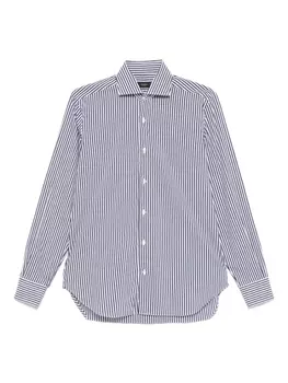 Рубашка в полоску Barba, синий