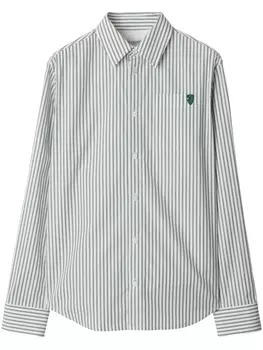 Рубашка в полоску Burberry, зеленый