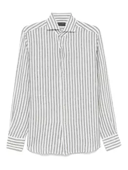 Рубашка в полоску Dell'oglio, зеленый