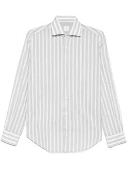 Рубашка в полоску Eleventy, зеленый