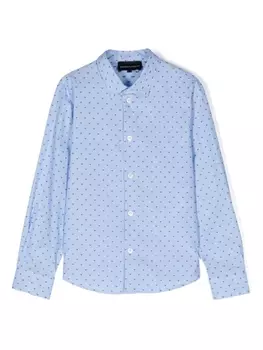 Рубашка в полоску Emporio Armani Kids, синий