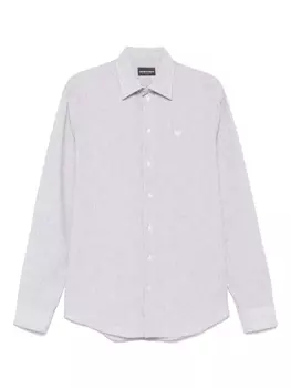 Рубашка в полоску Emporio Armani, коричневый