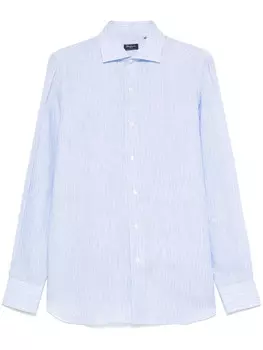 Рубашка в полоску Finamore 1925 Napoli, синий