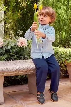 Рубашка в полоску JoJo Maman Bb Ticking Jojo Maman Bb, синий