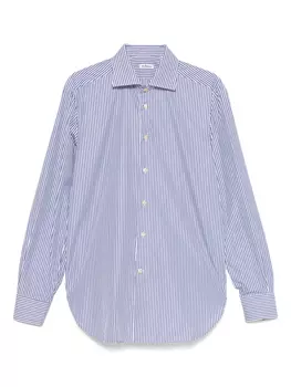 Рубашка в полоску Kiton, синий