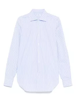 Рубашка в полоску Kiton, синий