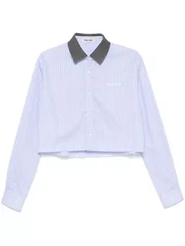 Рубашка в полоску Miu Miu, синий