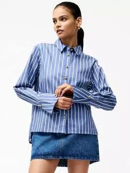 Рубашка в полоску от алексис French Connection, темно-синий/белый