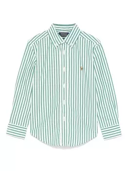 Рубашка в полоску Ralph Lauren Kids, зеленый