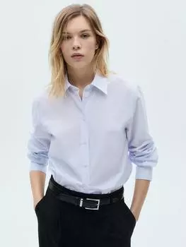 Рубашка в полоску regu Mango, синий/разноцветный