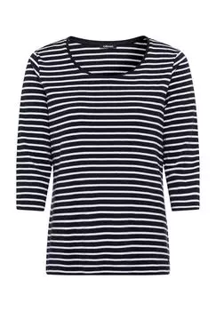 Рубашка в полоску, рукав 3/4, женская olsen, цвет Power Navy