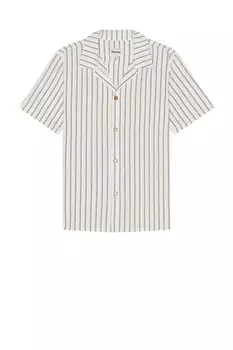 Рубашка в полоску с коротким рукавом Seersucker Rhythm, white